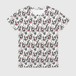 Женская футболка Собака Бостон-Терьер