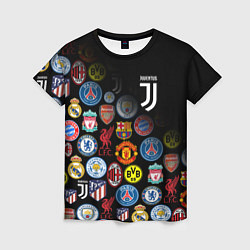 Футболка женская JUVENTUS LOGOBOMBING SPORT, цвет: 3D-принт