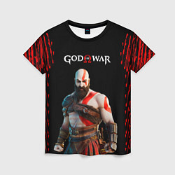 Футболка женская God of War красные разводы, цвет: 3D-принт