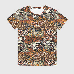 Футболка женская Шкуры Диких Животных, цвет: 3D-принт