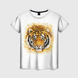 Футболка женская Дикий Тигр Wild Tiger, цвет: 3D-принт