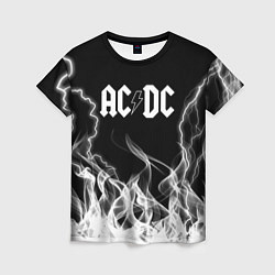 Футболка женская ACDC Fire, цвет: 3D-принт