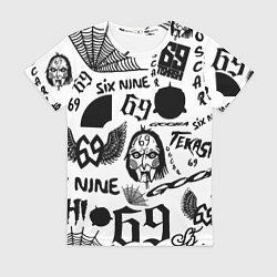 Футболка женская 6IX9INE - Pattern, цвет: 3D-принт