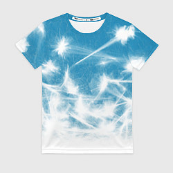 Футболка женская Коллекция Зимняя сказка Снег Абстракция S-4, цвет: 3D-принт