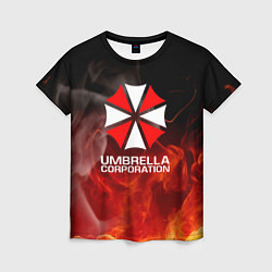 Футболка женская Umbrella Corporation пламя, цвет: 3D-принт