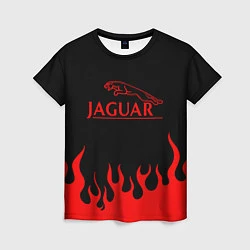 Футболка женская Jaguar, Ягуар огонь, цвет: 3D-принт