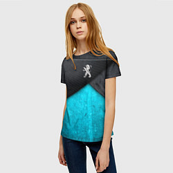 Футболка женская Peugeot: Металл в цвет, цвет: 3D-принт — фото 2