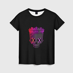 Футболка женская Череп с короной Skull with crown, цвет: 3D-принт