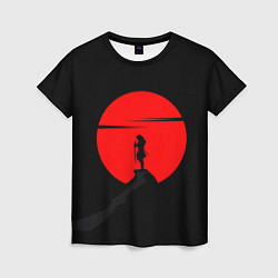 Футболка женская SAMURAI RED MOON, цвет: 3D-принт