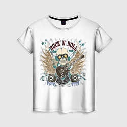 Футболка женская ROCKNROLL музыкант, цвет: 3D-принт