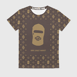 Футболка женская Узор Monogramm Dope Ski Mask Dope Street Market, цвет: 3D-принт