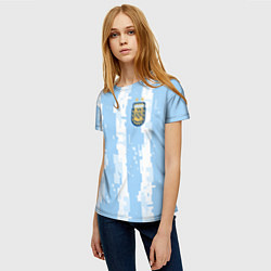 Футболка женская Сборная Аргентины Современная форма, цвет: 3D-принт — фото 2