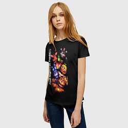Футболка женская Five Nights at Freddys - FNAF - персонажи игры, цвет: 3D-принт — фото 2