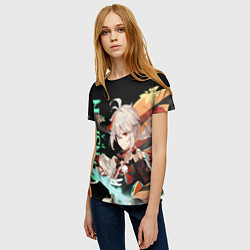 Футболка женская ПАТТЕРН КАДЗУХА - KAZUHA, цвет: 3D-принт — фото 2