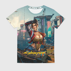 Футболка женская Panam Cyberpunk2077 18, цвет: 3D-принт