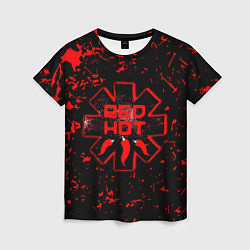 Футболка женская Red Hot Chili Peppers, лого, цвет: 3D-принт