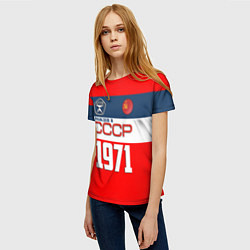 Футболка женская РОЖДЕН В СССР 1971, цвет: 3D-принт — фото 2