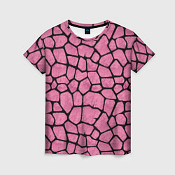 Футболка женская Шерсть розового жирафа, цвет: 3D-принт