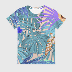 Футболка женская Цветы Цветущие Тропики, цвет: 3D-принт