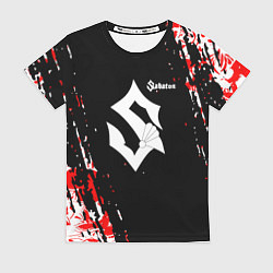 Футболка женская Сабатон - sabaton паттерн Черепа, цвет: 3D-принт