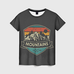 Футболка женская Горы Mountains, цвет: 3D-принт