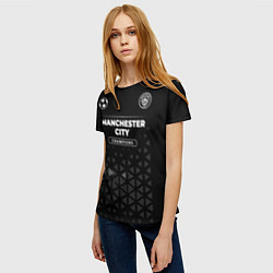 Футболка женская Manchester City Champions Uniform, цвет: 3D-принт — фото 2