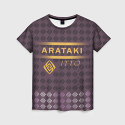 Футболка женская Аратаки Итто Arataki Itto Elements Genshin Impact, цвет: 3D-принт