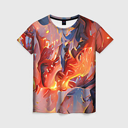 Футболка женская Lava & flame, цвет: 3D-принт