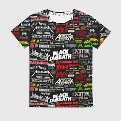 Женская футболка THE TEXTURE OF MUSICAL ROCK BANDS