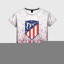 Футболка женская Atletico madrid logo брызги красок, цвет: 3D-принт