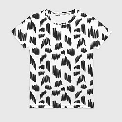 Футболка женская Узор штрихи, цвет: 3D-принт