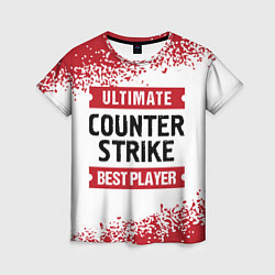 Женская футболка Counter Strike: красные таблички Best Player и Ult