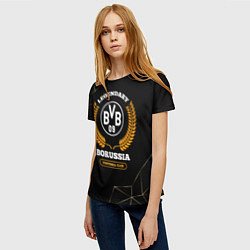 Футболка женская Лого Borussia и надпись Legendary Football Club на, цвет: 3D-принт — фото 2