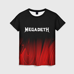 Футболка женская Megadeth Red Plasma, цвет: 3D-принт