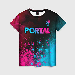 Женская футболка Portal Neon Gradient