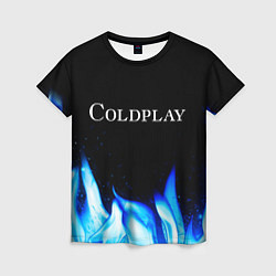 Футболка женская Coldplay Blue Fire, цвет: 3D-принт