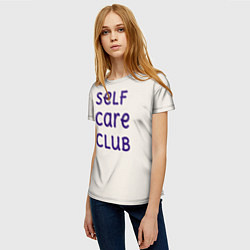 Футболка женская Self care club, цвет: 3D-принт — фото 2