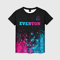 Женская футболка Everton - neon gradient