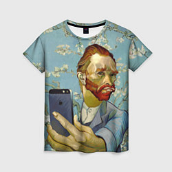 Женская футболка Ван Гог Селфи - Арт Портрет