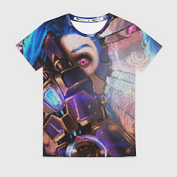 Футболка женская Jinx Arcane коллаж, цвет: 3D-принт