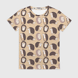 Женская футболка Charming hedgehogs