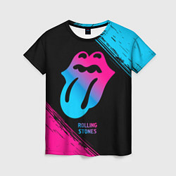 Футболка женская Rolling Stones - neon gradient, цвет: 3D-принт