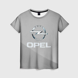 Женская футболка Opel - серая абстракция