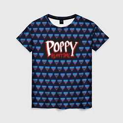 Футболка женская Poppy Playtime - Huggy Wuggy Pattern, цвет: 3D-принт