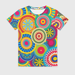 Футболка женская Мандала-Цветы, цвет: 3D-принт