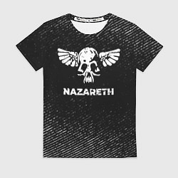Футболка женская Nazareth с потертостями на темном фоне, цвет: 3D-принт