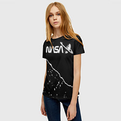 Футболка женская Nasa - кометы, цвет: 3D-принт — фото 2