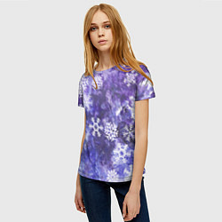 Футболка женская Снежный космос, цвет: 3D-принт — фото 2