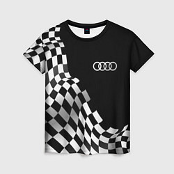 Футболка женская Audi racing flag, цвет: 3D-принт