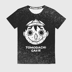 Футболка женская Tomodachi Game с потертостями на темном фоне, цвет: 3D-принт